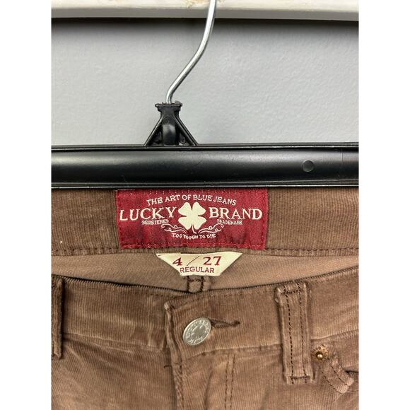 Lucky Brand Corduroy Jeans Zoe Skinny Womens 4/27 Brown Neutral Soft Casual - Picture 4 of 7